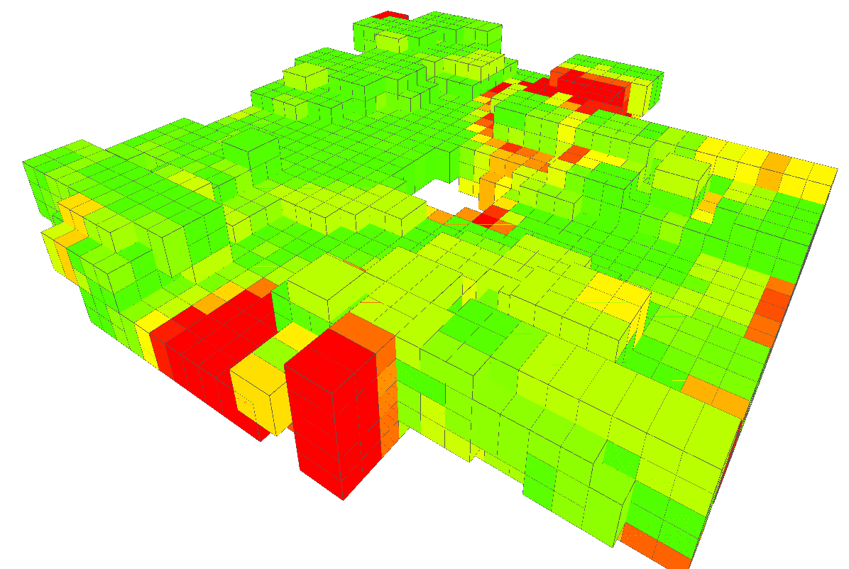 Error visualization comparing Octreebase and ECO voxel maps